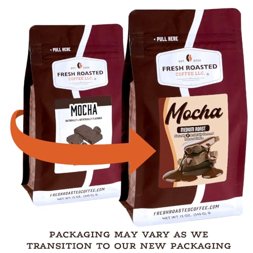 Image of Fresh Roasted Coffee, Mocha Flavored Drip Ground Coffee, Medium Roast, Kosher, 12 oz