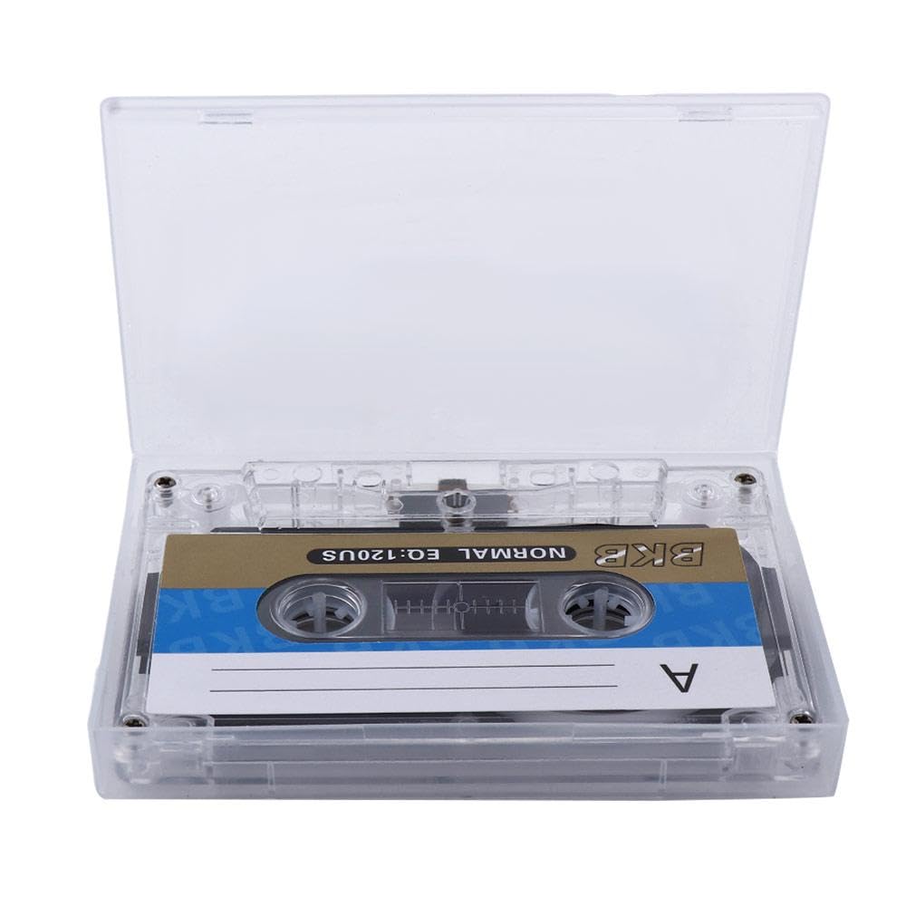 Cinta en blanco de alta calidad de casete de 60 minutos para grabación de voz y voz cinta de audio (1 unidad, blanco)