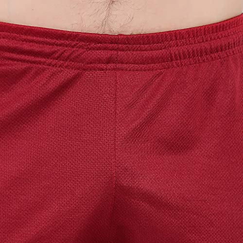 Image of Dia A Dia Men's Polycotton Running Sports Gym Shorts Pack of 4 Black Parrot Red Purple