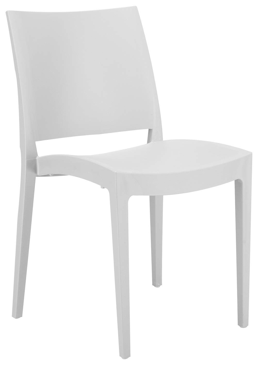 GRAND SOLEIL Grandsoleil Boheme Trieste Greenpol Sedia impilabile, Verde polimerico, Bianco, 51 x 49 x 80 cm