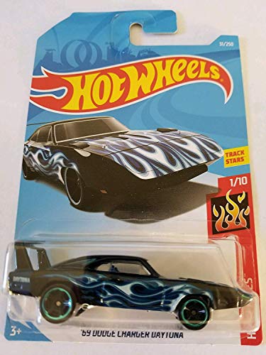 Hot Wheels 2019 Hw Flames 1/10 - '69 Dodge Charger Daytona miniatura 1