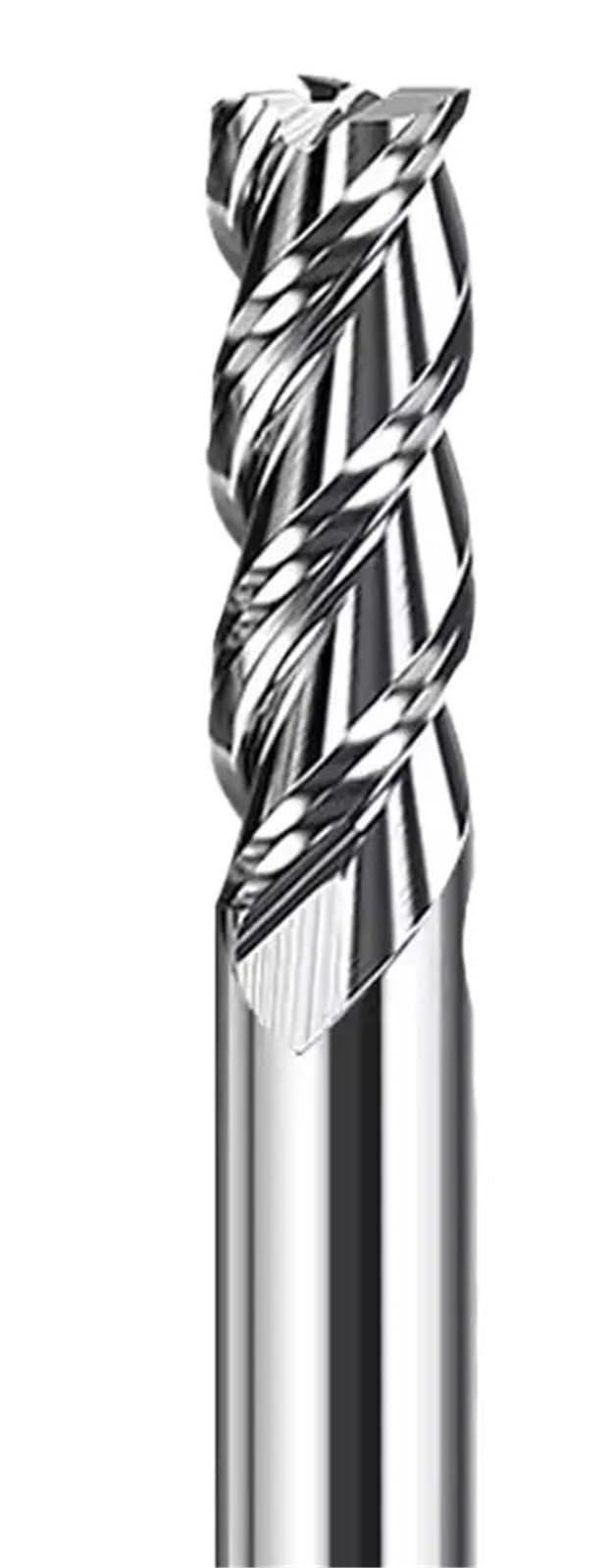 End Mill 3 Flutes Aluminum Milling Cutter High Performance Machining Tool Tungsten Carbide Coated(2xD4x50)