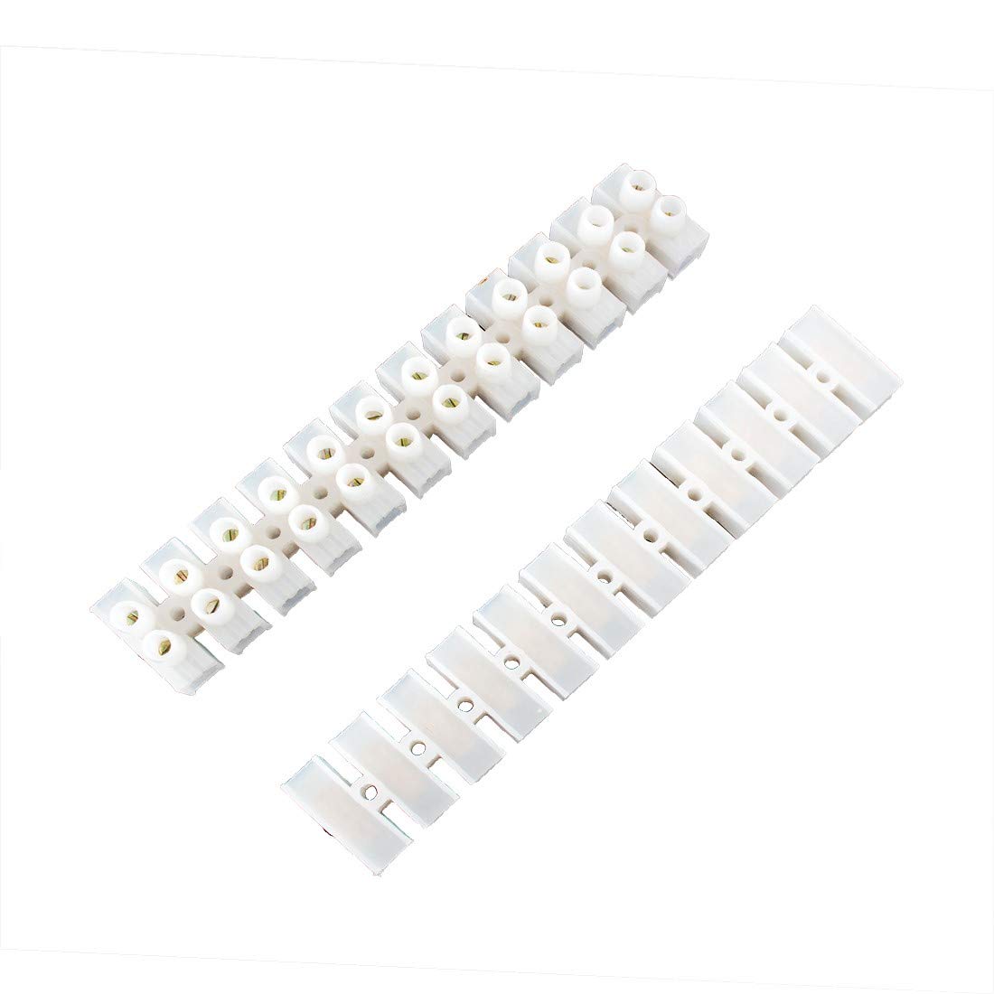 5pcs 600V 100A doppia 12 posizioni morsettiera a vite barriera elettrica Block Block(5 stücke 600 ν 100A Zweireihig 12 Positionen Schraubklemme Elektrische Barriere Streifenblock