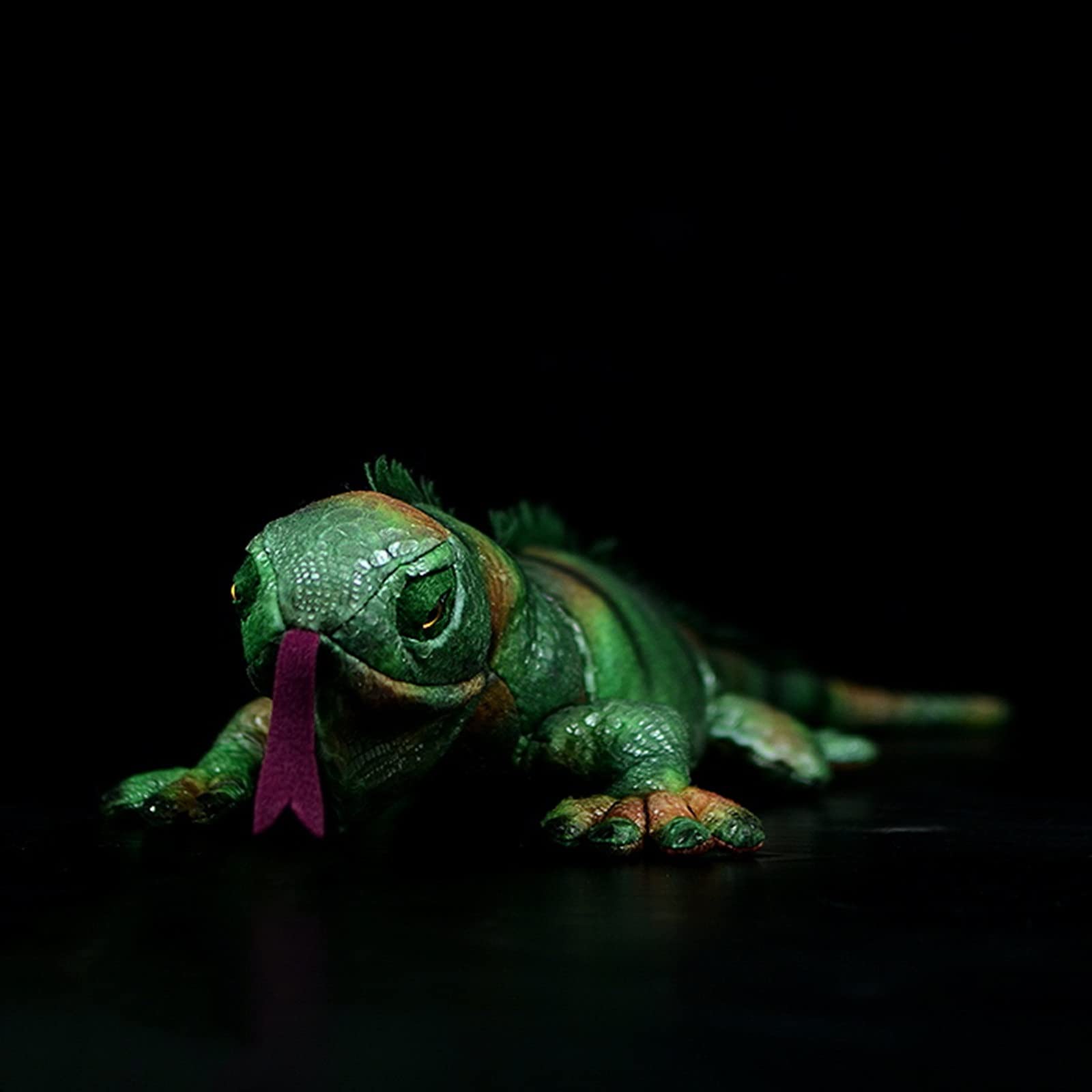 green chameleon plush