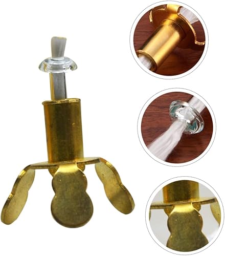 Miniatura 2 de Cabilock Soporte de mecha de tres patas, soporte de mecha de cobre para lámpara de aceite, soporte de mecha de latón, mechas para hacer velas,