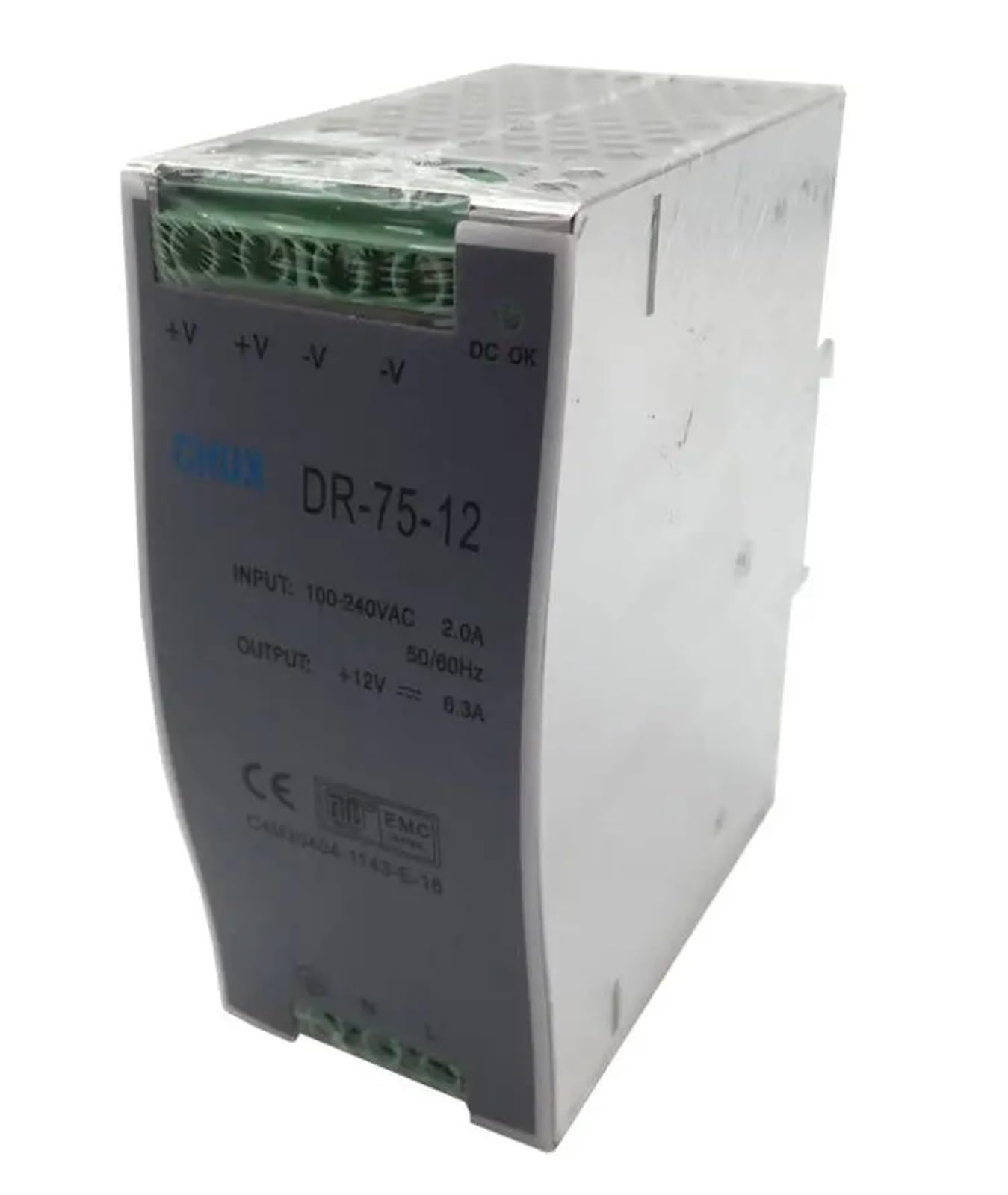 Alimentation à découpage 75 W transformateur rail DIN 12V éclairage LED