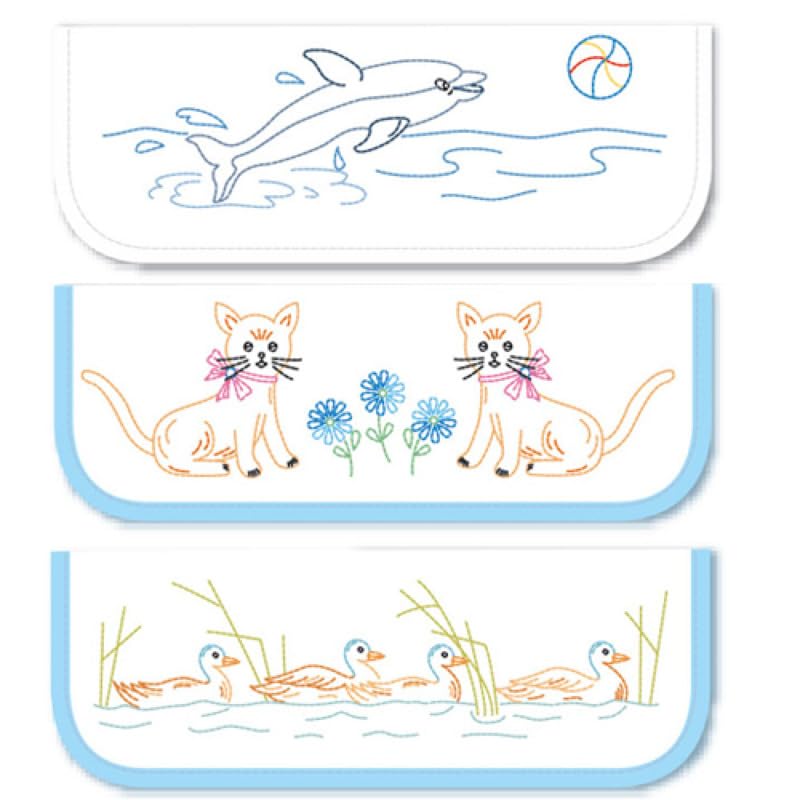 Pochettes serviettes à broder Luc le cadeau de naissance idéal - 2