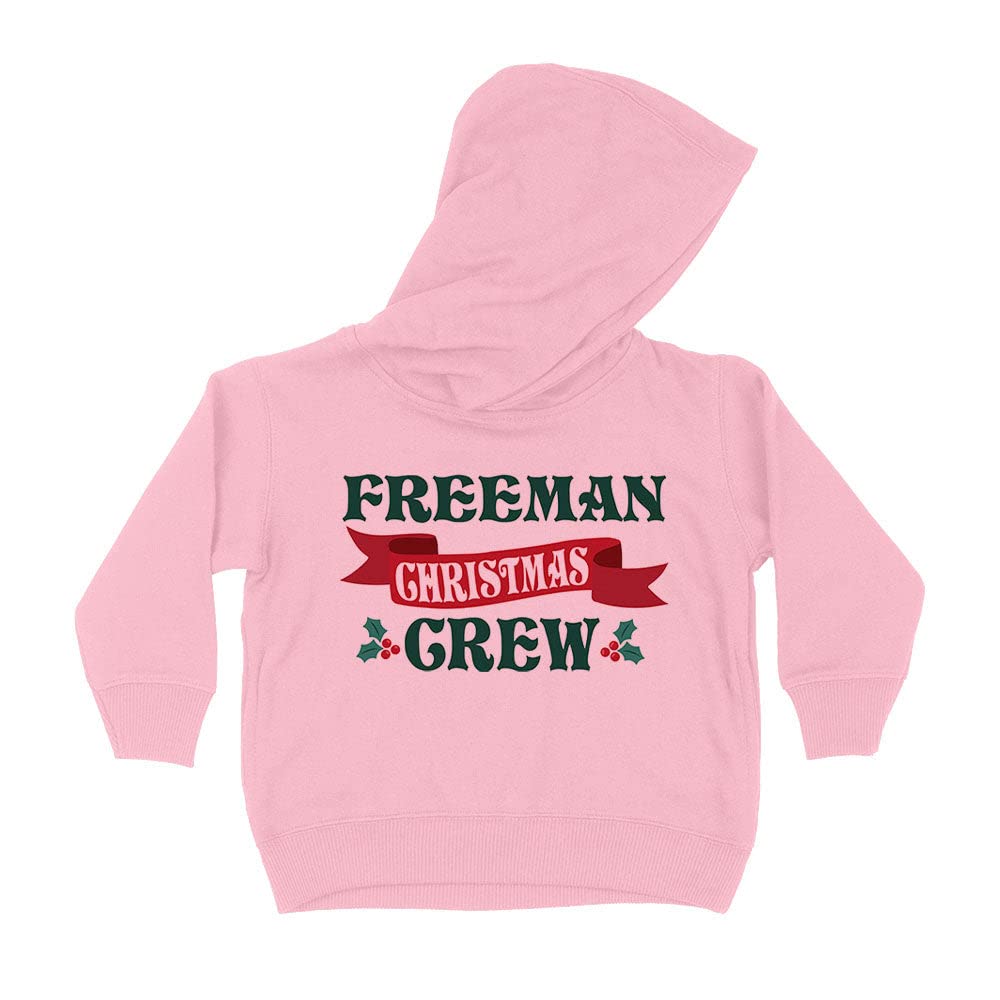 Freeman Christmas Crew Kids Hoodie Sweatshirt Toddler 4T Light Pink