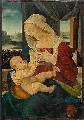 La Vierge et l'Enfant Lorenzo Di Credi Toile Murale Salon 60x90cm