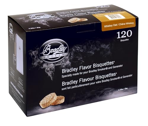 Bradley Smoker Bisquettes for Grilling and BBQ, Hickory Wood Blend, 120 Pack