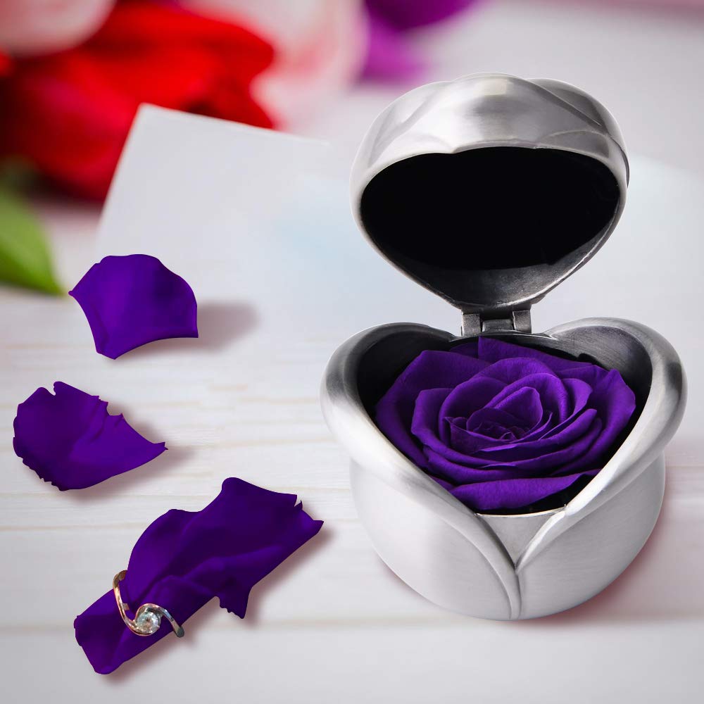 Rosa Eterna, Rose Stabilizzate, Fiore Mai Appassito, Artificiali Fresca Conservato, con Confezione Regalo, Regalo per Festa della Mamma San Valentino Anniversario di Matrimonio (Arcobaleno Rose