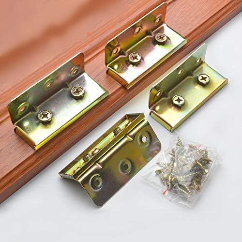 Angle Code, Cabinet 1 Set Bed Hinge Board Connection Fixed Cabinet Pendant Corner Code for Bed Fixed Hinge Furniture Accessories Hardware - Brackets, Chrome