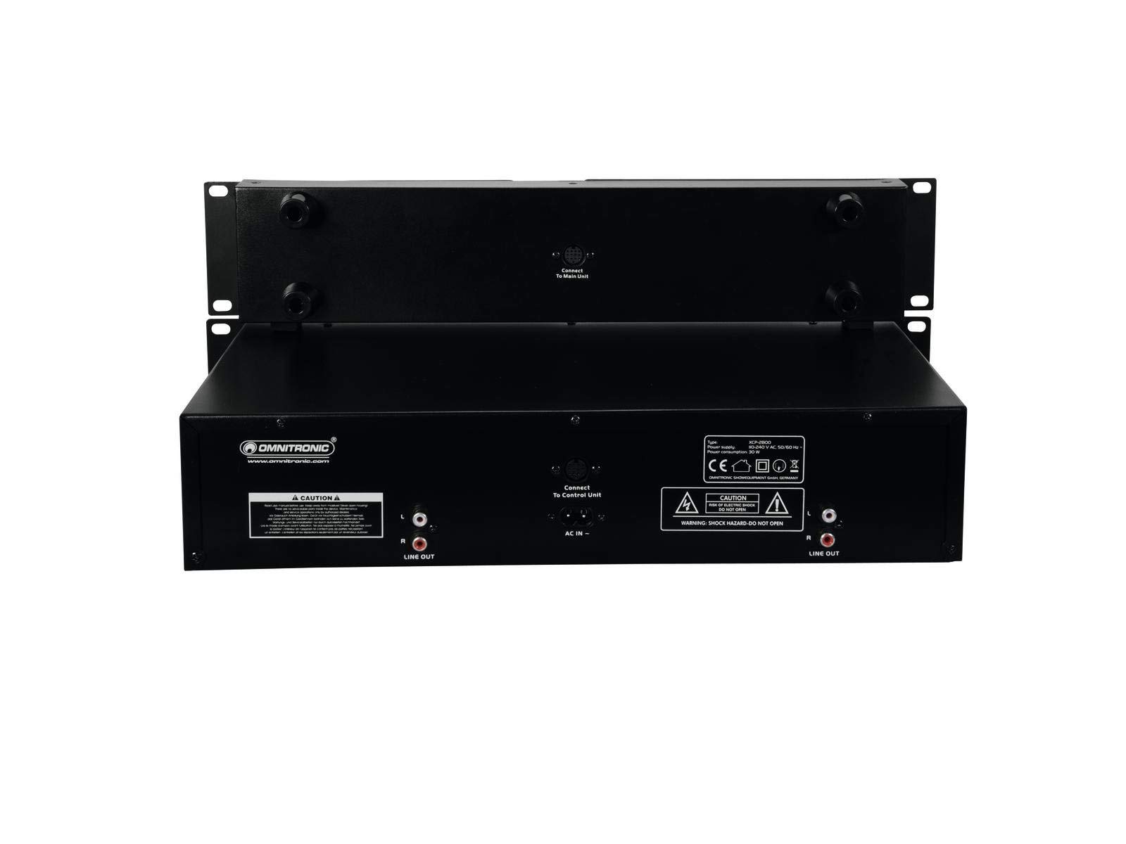 OMNITRONIC XCP-2800 Dual-CD-Player | 2 x 40 Sekunden Anti-Shock-Puffer | Nahtlose Loop/Reloop-Funktion