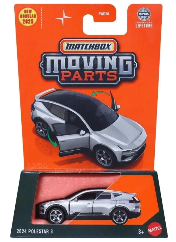 Matchbox Moving Parts 2024 Polestar 3 1:64 Diecast miniatura 1