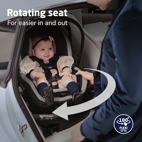 Image of Maxi-Cosi Peri 180 Rotating Infant Car Seat, Baby Car Seat Rotating Carseat, Onyx Heritage