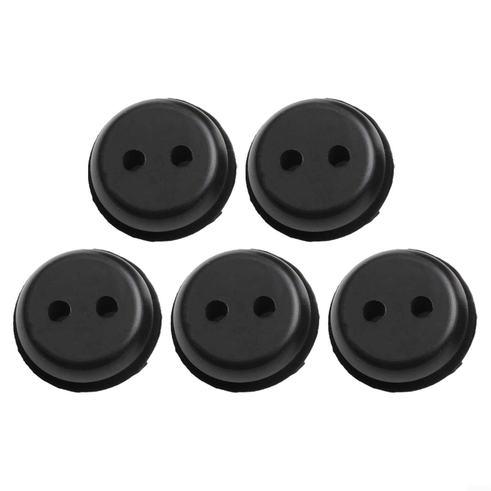 5pcs Fuel Gas Tank Rubber Grommets for Trimmers and Lawn Mowers 2 Hole Design (5pcs)