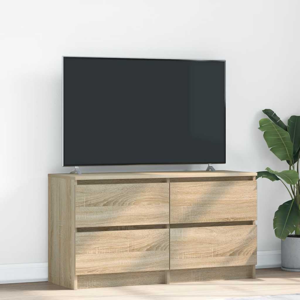 vidaXL Mobile Porta TV Rovere Sonoma 100x35x54 cm in Legno Multistrato, Mobile TV, credenza TV, Armadio ad Alta fedeltà, banco TV, Mobile Porta TV