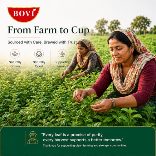Image of BOVI Spearmint Herbal Loose Leaf Tea, 100g | Supports Women's Wellness, Hormonal Balance & Digestion | Gluten-Free Herbal Tea for Gut Health & Fresh Breath