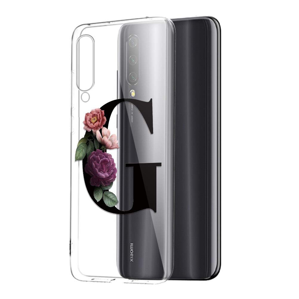 Yoedge 2 Cover Per Xiaomi Redmi Note 8 Pro - Silicone TPU Trasparente Con Fiori - Morbida Antiurto - 3