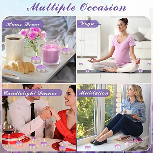 Mtlee MTLEE-JDG0815TUY 200 Pcs Scented Tealight Candles 4 Hour Scented Tealight Candles Fragrance Tea Light Long Burning Tealights Candle Scented Mini Candles Bulk For Holiday Wedding Party thumb #3