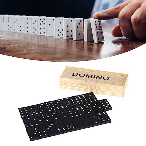 Juego de Domino Negro de Madera 28 Piezas
