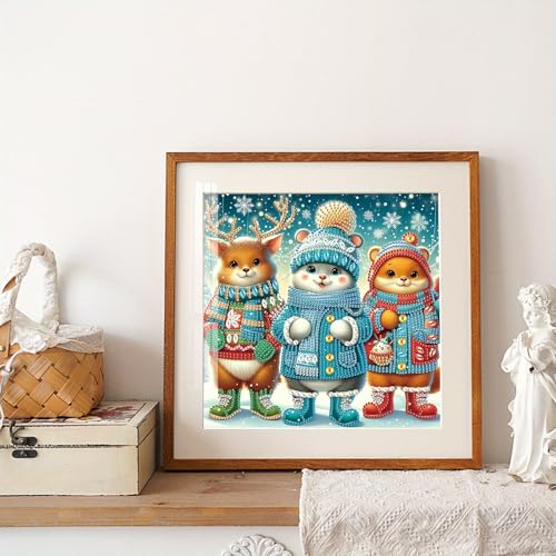 Image of Tontut Diamond Painting Kit for Adult Beginners, Bear 5D Special Diamond DIY Crystal Rhinestone Crafts for Home Wall Decoration