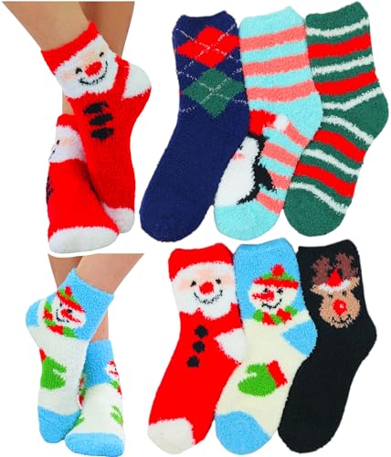 Image of ToBeInStyle Women's Pack of 6 Assorted Style Winter Socks
