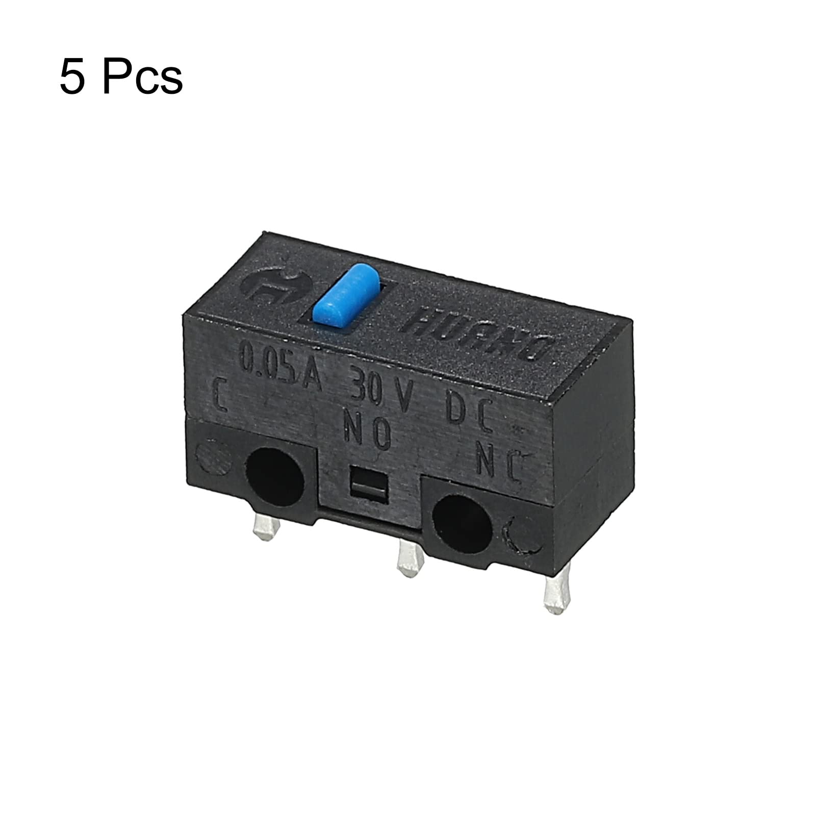 Produktbild von 5 Stück Maus-Mikroschalter 0,78N – Blau, 30V 0,05A, Für Gaming-Mäuse Und Reparatur