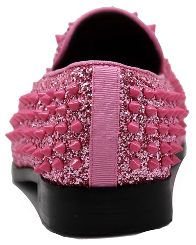 Image of SPK70 Men's Vintage Spike Dress Loafers Slip On Fashion Shoes Classic Tuxedo Dress Shoes
