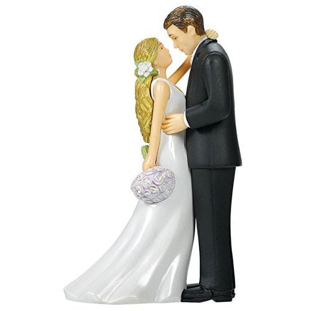 Amscan Bride & Groom with Bouquet Cake Topper | Wedding and Engagement Party, 4.5'