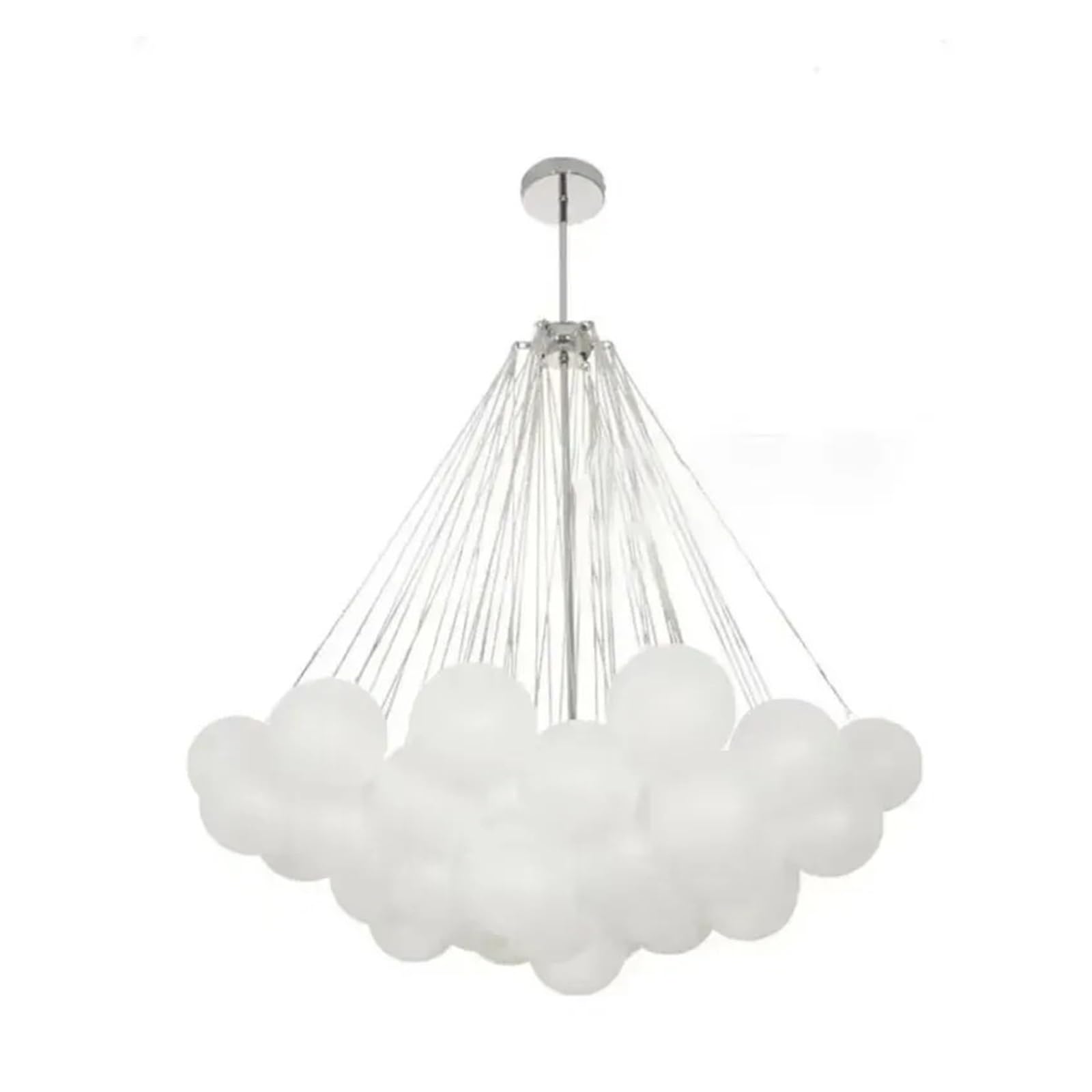 Lampada a sospensione, Bolla di vetro semplice nordica for tavolo da pranzo soggiorno Decorazione della stanza Lampada a sospensione a soffitto a LED in oro nero(Chrome 25 glasses,Warm)