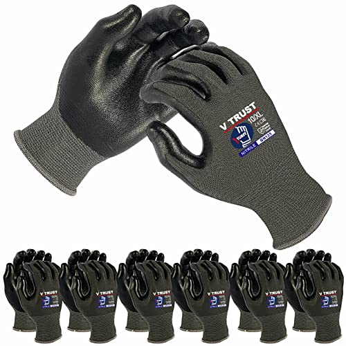 XX Large Leather Work Gloves 3 pair Durable Cowhide Leather for Construction Industrial and Personal Use. Small to XX Large