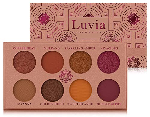 Luvia paleta cieni do powiek, matowe i błyszczące: Vegan Sunset Nova Eyeshadow, zrównoważone kosmetyki, wolne od mikroplastiku i substancji zapachowych