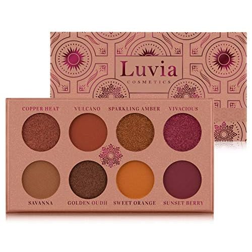 Luvia Lidschatten Palette Matt & Glitzer: Vegan Sunset Nova Eyeshadow, Nachhaltige Kosmetik Frei Von Mikroplastik & Duftstoffen