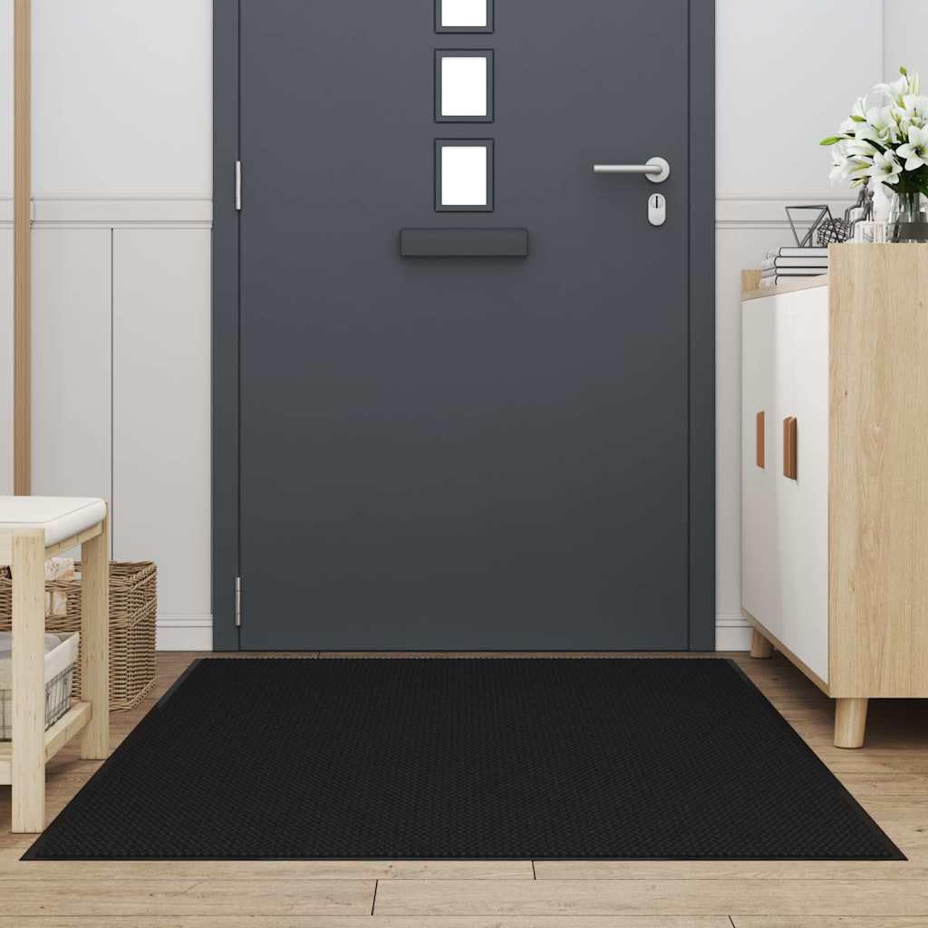 vidaXL Paillasson Noir 115x200 cm