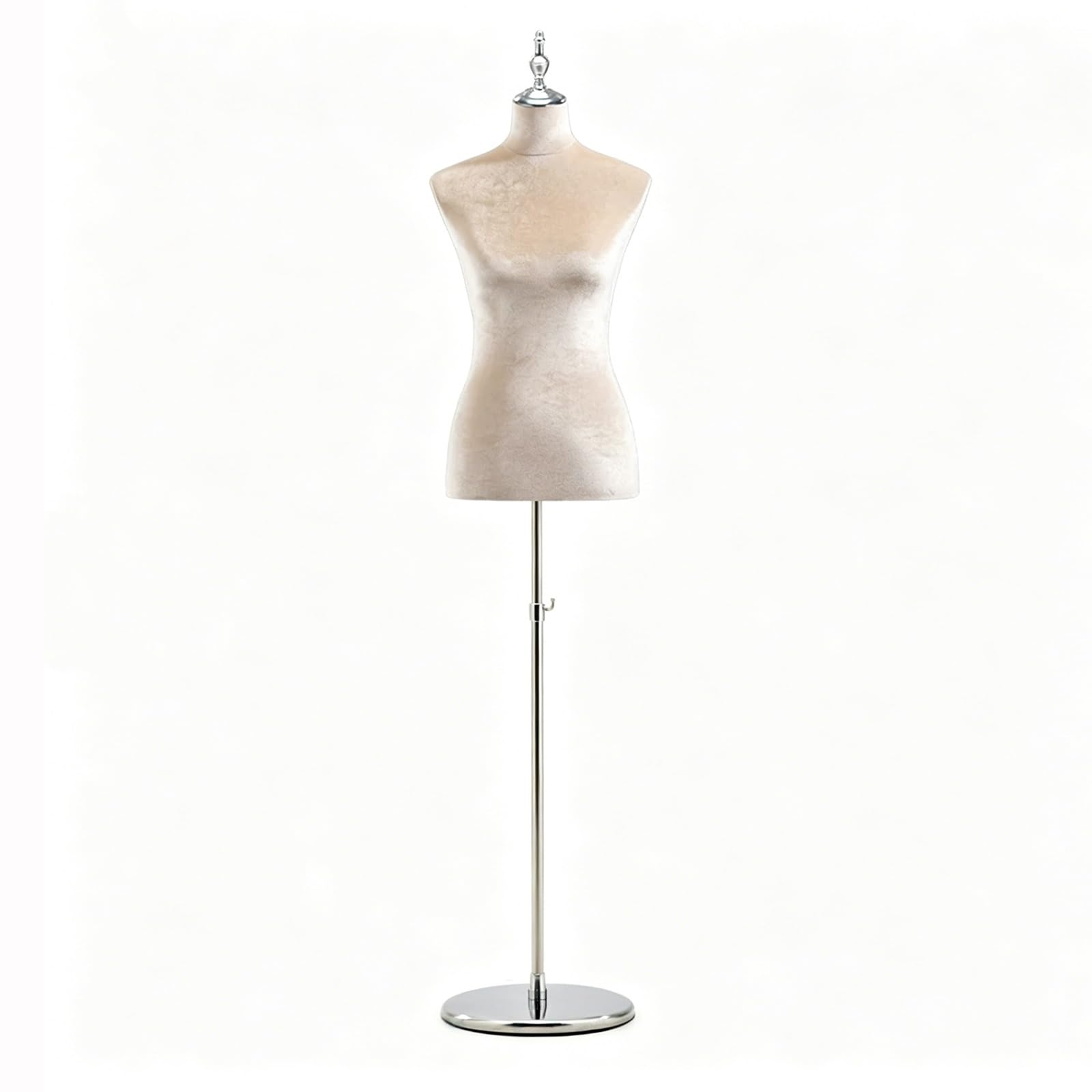 Female Mannequin Torso Dress Form, Adjustable Height, For Clothing Display, Boutique, Tailor, Studio