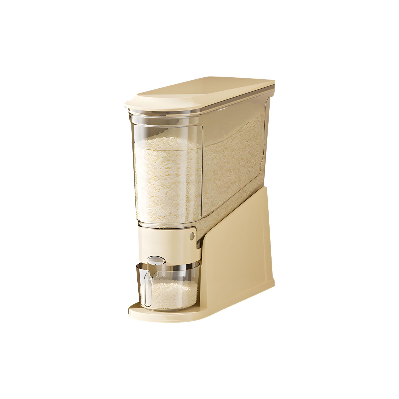 Kaeltsyn Compact Vertical Kitchen Storage Canister with Smooth Pour Spout and Stackable Design for Space Saving Food Canister