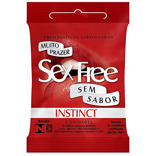 Preservativo Sex Free Instinct - Preservativo Masculino Destinado a Mulher - 3 unidades