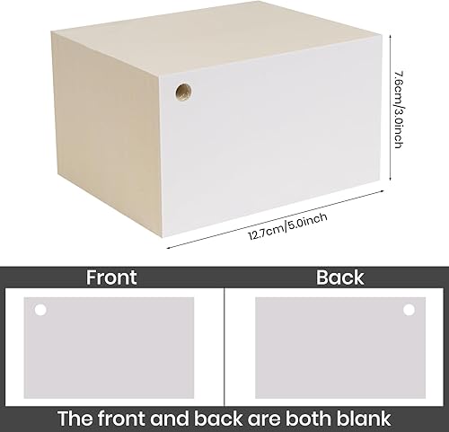 Miniatura 2 de Tarjetas de índice, 600 tarjetas flash perforadas de 3 x 5 pulgadas con 12 anillos organizadores, tarjetas blancas para estudiar, tarjetas de notas