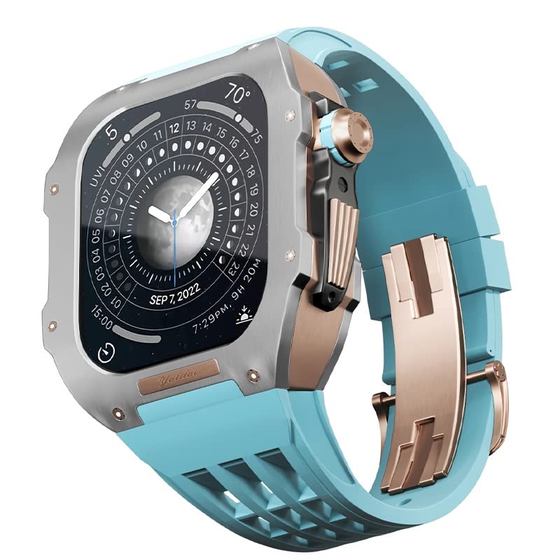 Bracelet Viton et boîtier Apple Watch 44mm pour le sport et bureau