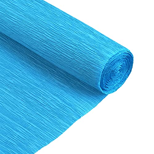 Meccanixity Crepe Paper Roll 7.5Ft Long 20 Inch Wide For Wedding Ceremony Various Large Festivals Decoration, Lake Blue #TOP23