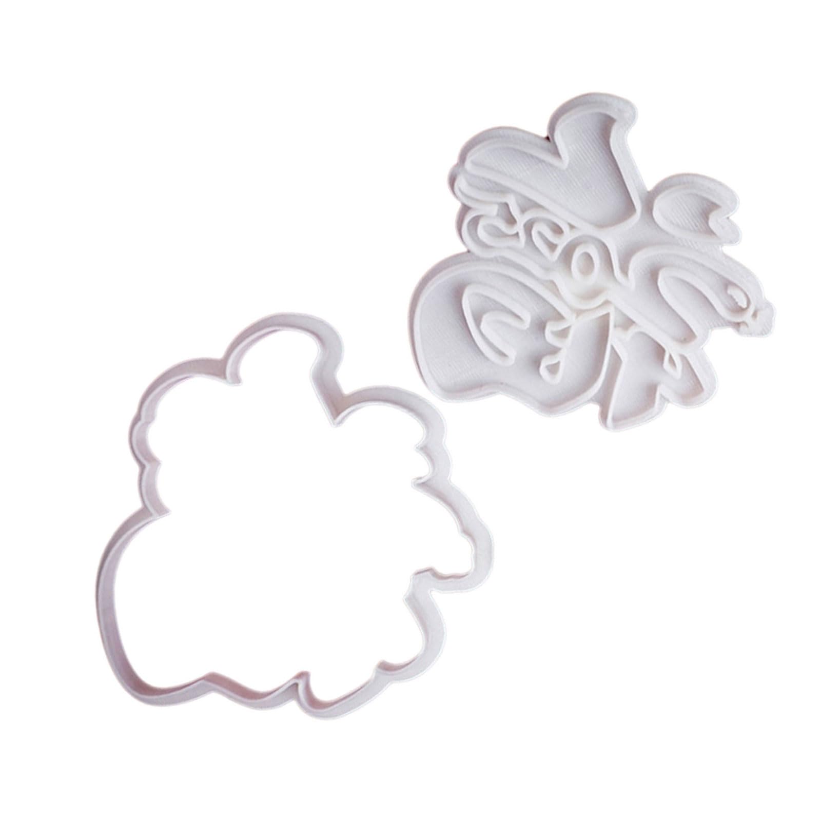 MICFENY New Year Fondant Cookie Mould Biscuit Cookware Luck Character Baking Mold for Cake Dessert Shop