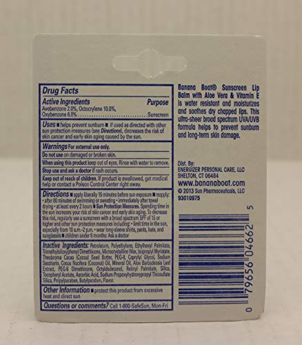 Banana Boat Aloe Vera Lip Balm SPF 45, 0.15 Ounce (12 Pieces) - image 3