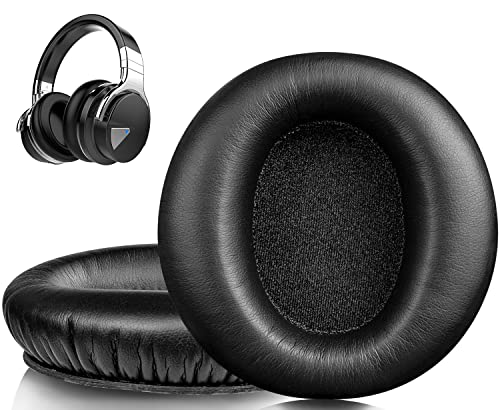 SOULWIT Professional Earpads Cushions Replacement for Cowin (Silensys) E7/E7 Pro Headphones (Do Not Fit SE7), Ear Pads with Soft Protein Leather, Noise Isolation Foam - Black