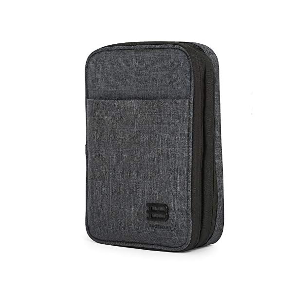 bagsmart Elektronik Tasche, Doppelte Schichte Elektronische Tasche Reise für iPad Mini, Kabel, Ladegerät,Adapter…