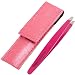BEST TWEEZERS SLANT PINK Includes CASE and Ebook - Precision Eyebrows Tweezer - Stainless Steel - Great for Eyebrow Pluckers, Threading, Shaping and Gifts!