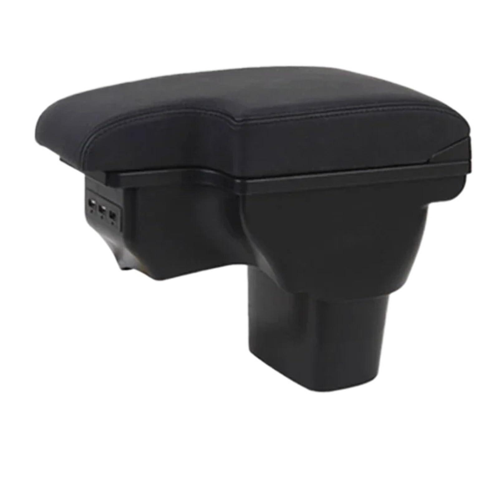 Ggwqoops Car Armrests For NISSAN For Juke 2011-2019 Armrest Box Black Leather Center USB Storage Armrest Box(B1 Real Corium)