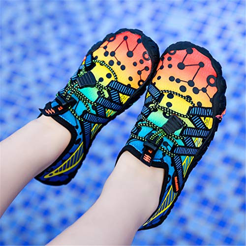 image for UBFEN Water Shoes for Kids Boys Girls Aqua Socks Barefoot Beach Sports