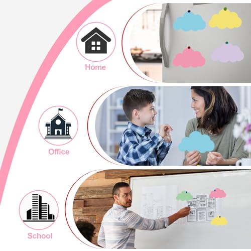 Wolken Moderationskarten, 50 Stück Moderationskarten Set, 5 Farben Metaplankarten Groß Präsentationskarten, Blanko Lernkarten für Büro Schule Präsentation und Moderation - 23 X 14cm