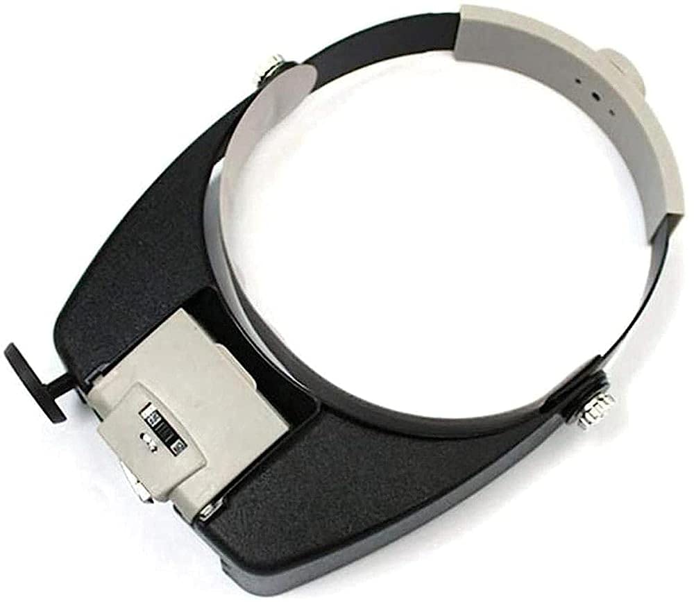 asdchZen Magnifiers,Lamp Light Headband Jewelry Magnifying Glass Head Reading Magnifier Headband Magnifying Glass Lens Visor